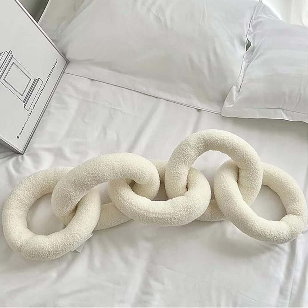 Nora Chain Cushion | Soft Nordic Design, Elegant Texture