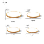 Ultra-Slim Round LED Flush Mount Ceiling Light in Nordic Solid Wood