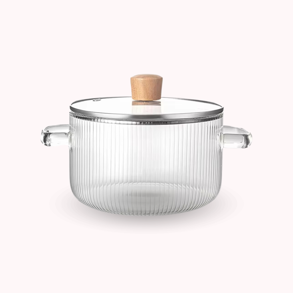 Bela Glass Pot | Borosilicate, Golden Bear Handle, 1.6L