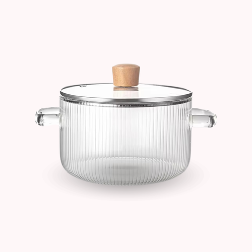 Bela Glass Pot | Borosilicate, Golden Bear Handle, 1.6L