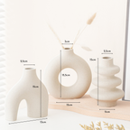 Bela Nordic Ceramic Vases | Set of 3, Minimalist Design