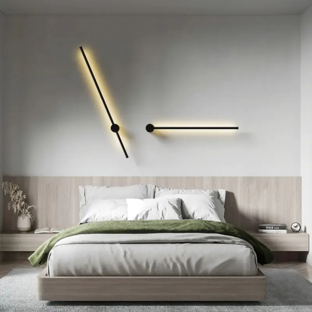Aria – White Minimalist Linear Wall Lamp 100cm