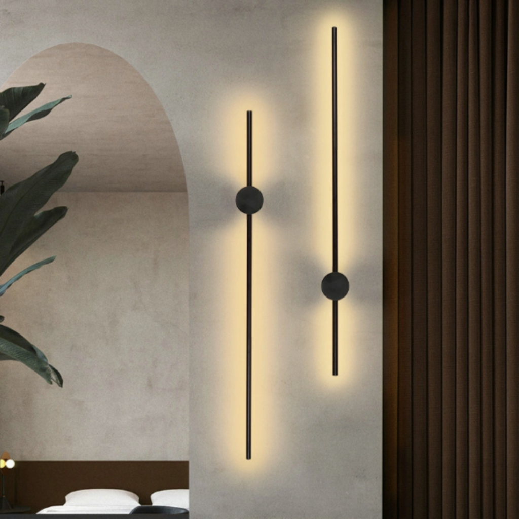 Aria – White Minimalist Linear Wall Lamp 100cm