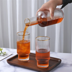 Bela Glass Jug Set | 800 ml Jug + 4 Golden Detail Glasses
