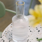 Bela Glass Jug Set | 800 ml Jug + 4 Golden Detail Glasses