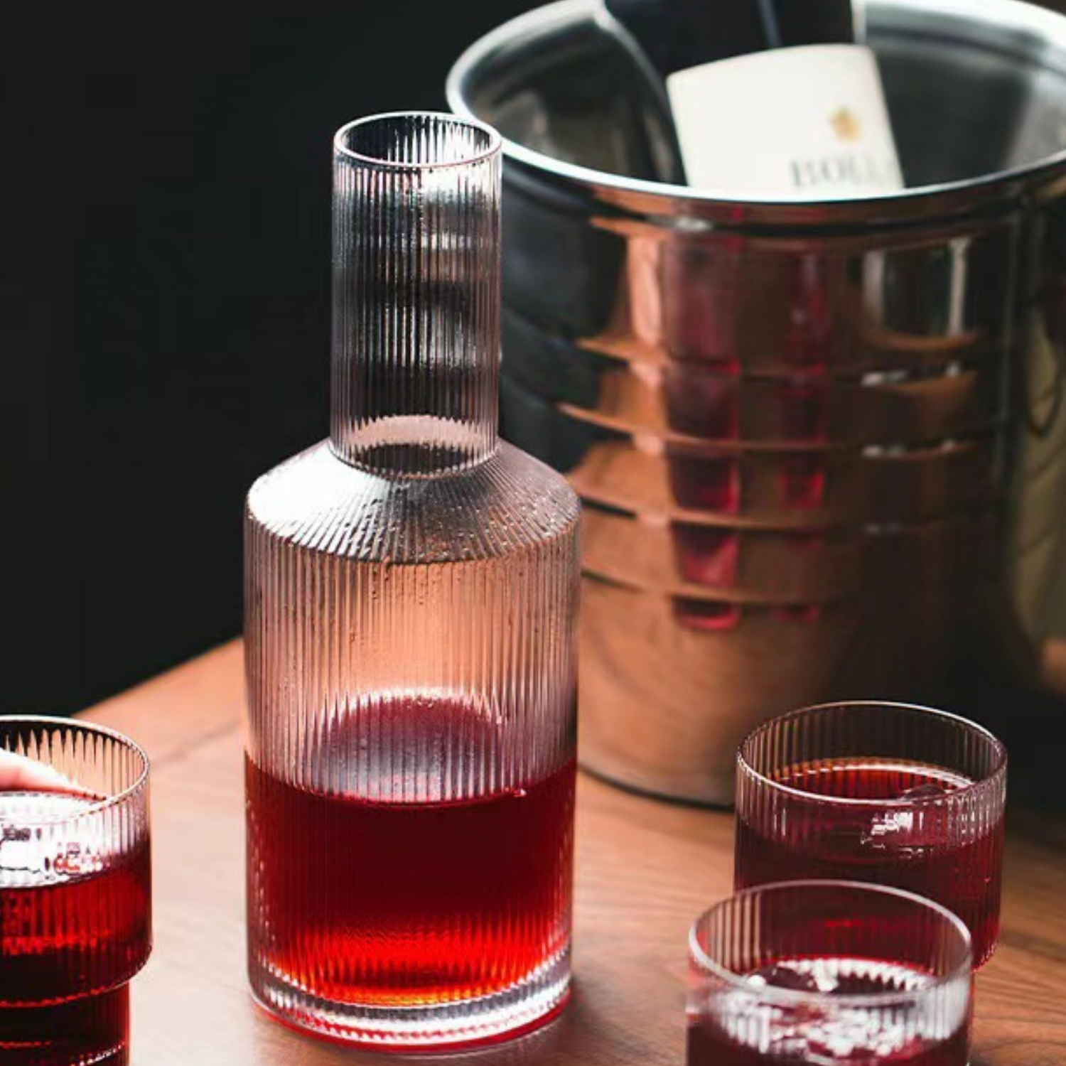 Brio Glass Jug Set | 800ml Jug + 4 European Style Glasses