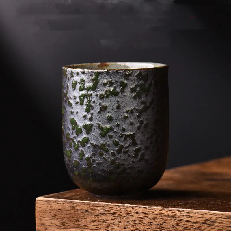 Bamboo Yunomi Cup | Handcrafted Stoneware, 150ml