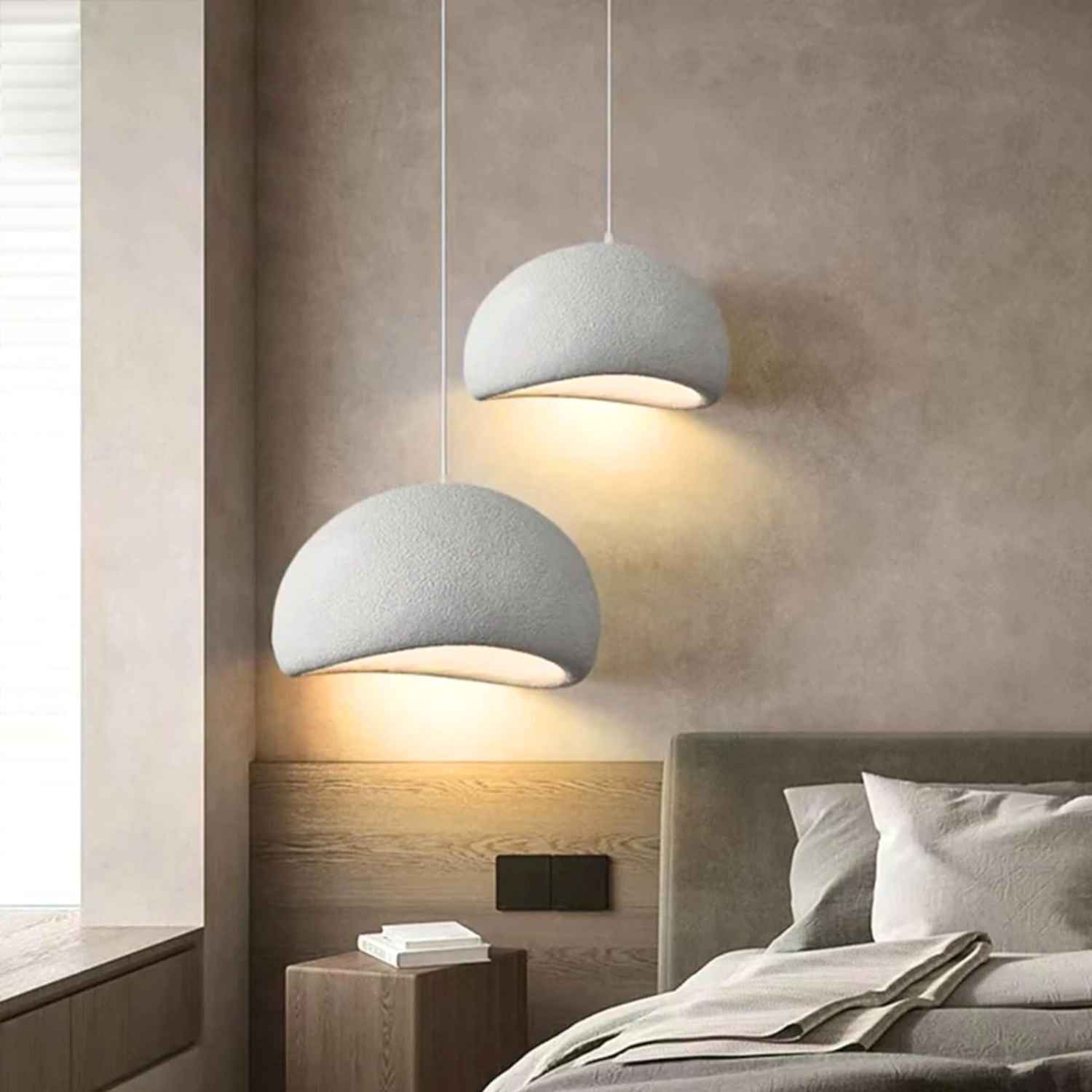 Wabi Sabi – Cream Minimalist Ceiling Lamp 40cm