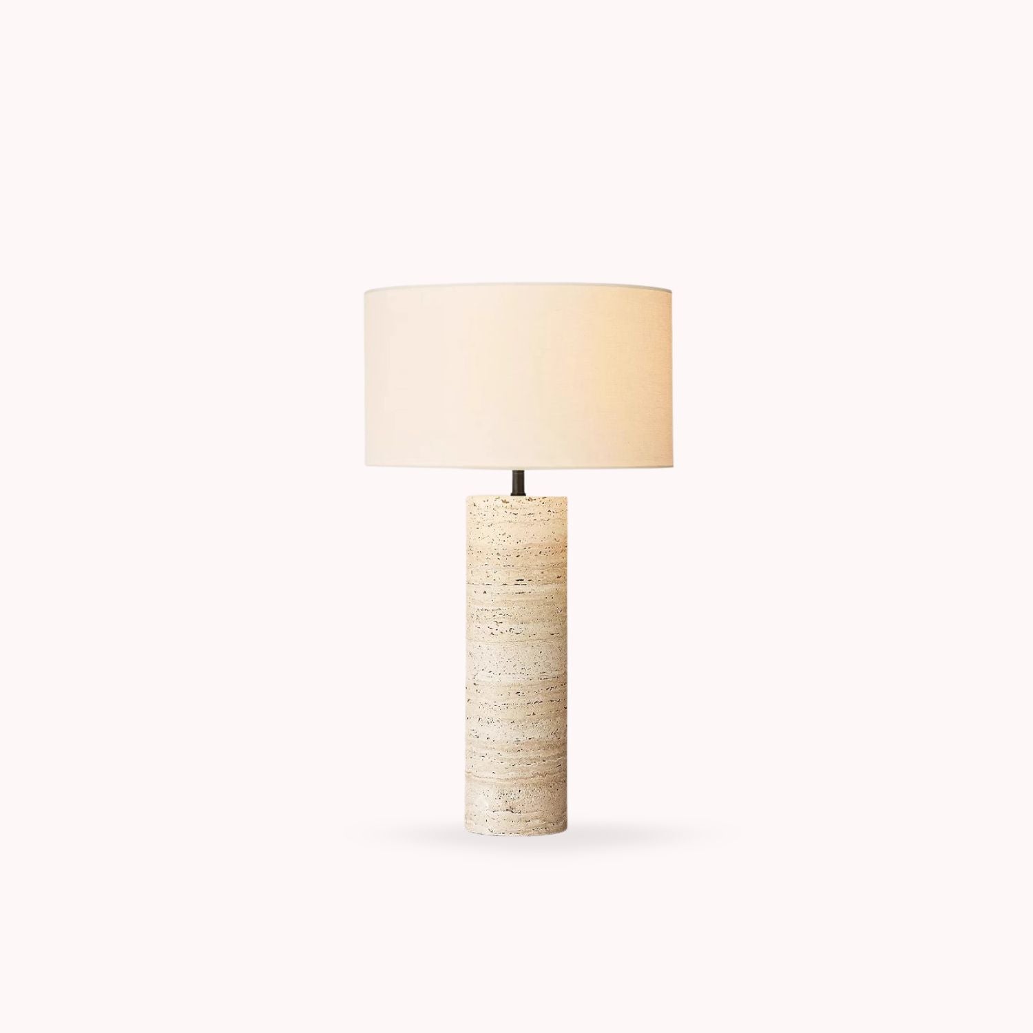 Nordic – Cream Travertine Table Lamp, Medium