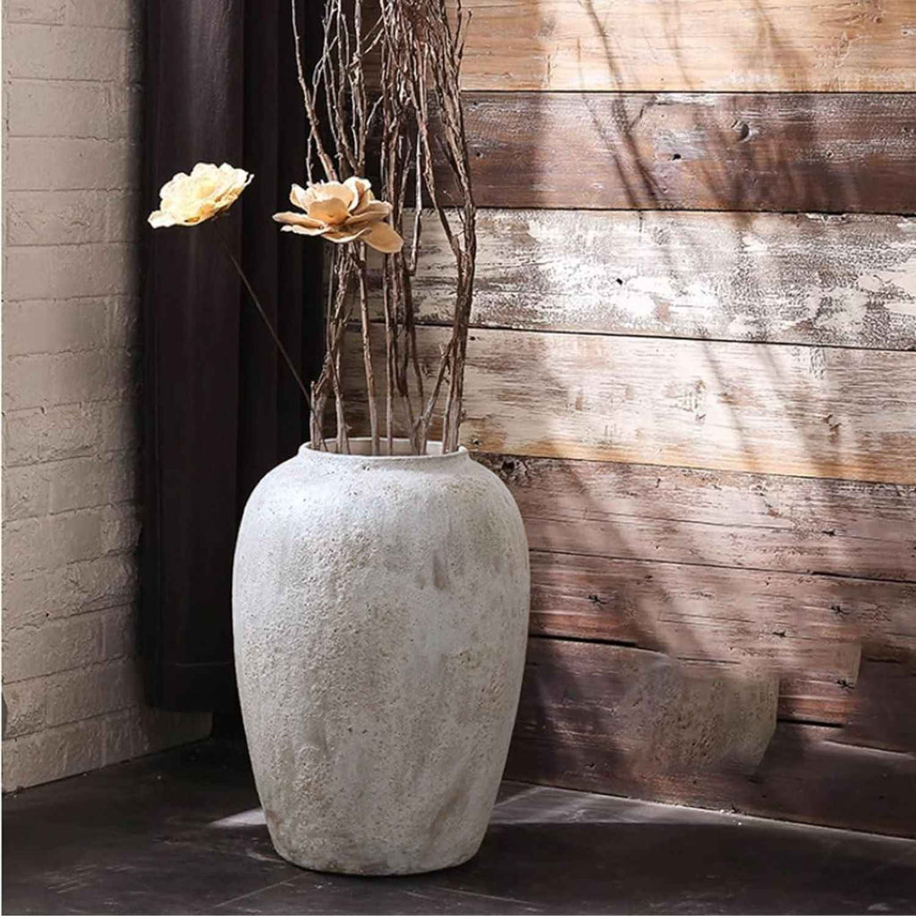 Bela Rustic Ceramic Planter Vase | Handcrafted, Large Size Design