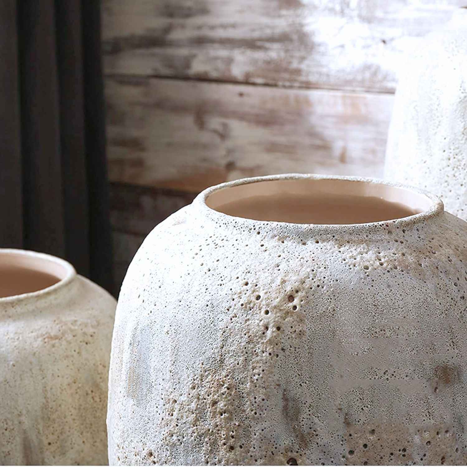 Bela Rustic Ceramic Planter Vase | Handcrafted, Large Size Design