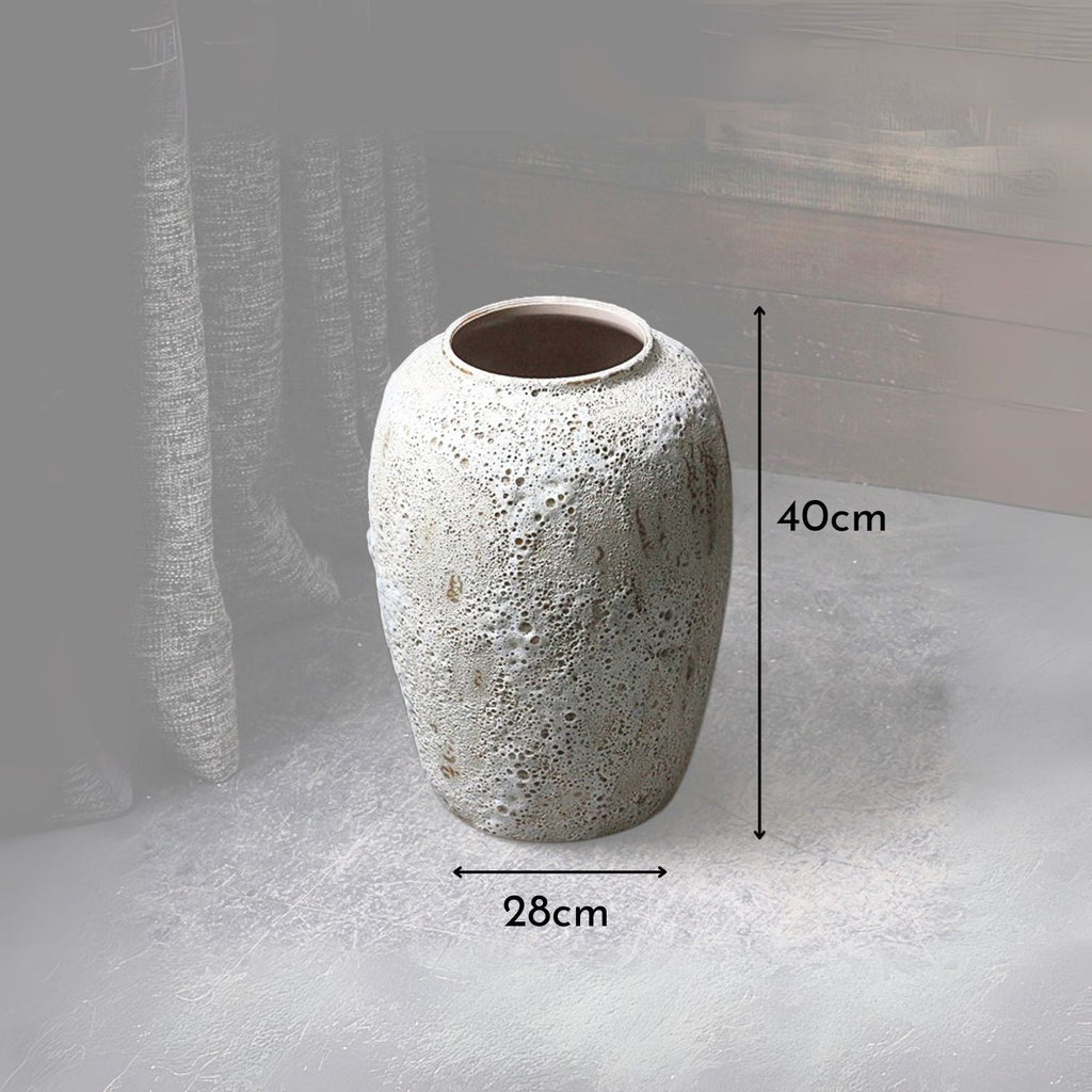 Bela Rustic Ceramic Planter Vase | Handcrafted, Large Size Design