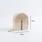 Bela Small Decorative Arch | Natural Travertine Stone, Minimalist Design