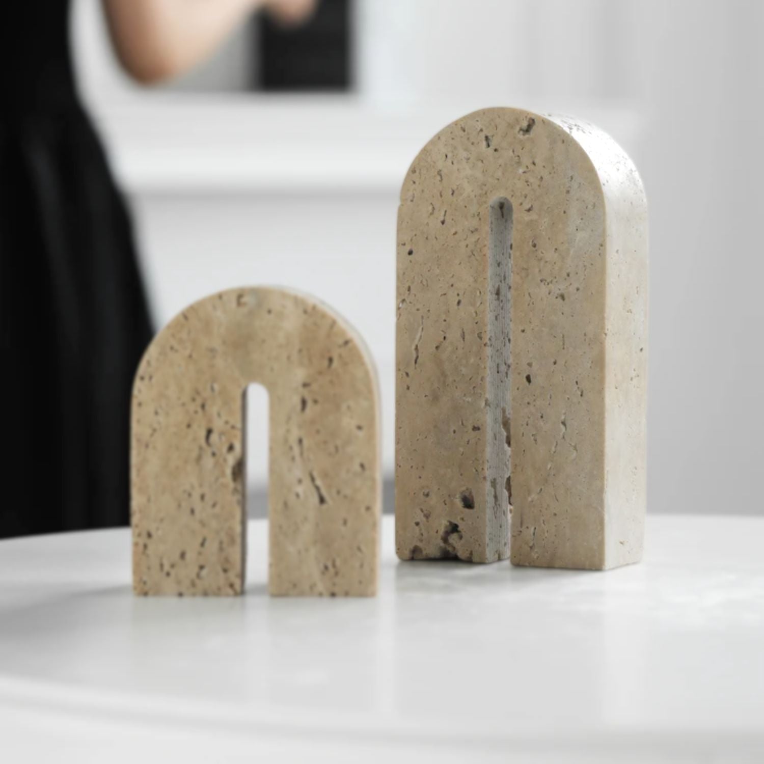 Bello Decorative Stone Arch | Natural Travertine, Elegant Design