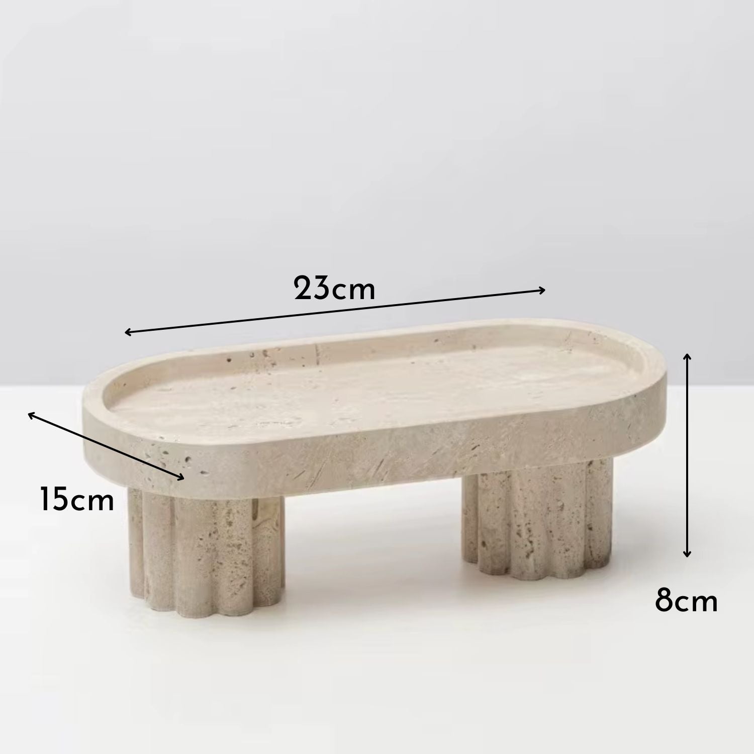 Bello Decorative Tray | Travertine Marble Finish, Elevates Any Space
