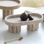 Bello Decorative Tray | Travertine Marble Finish, Elevates Any Space
