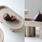Bello Decorative Tray | Travertine Marble Finish, Elevates Any Space