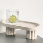 Bello Decorative Tray | Travertine Marble Finish, Elevates Any Space