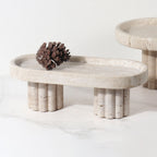 Bello Decorative Tray | Travertine Marble Finish, Elevates Any Space