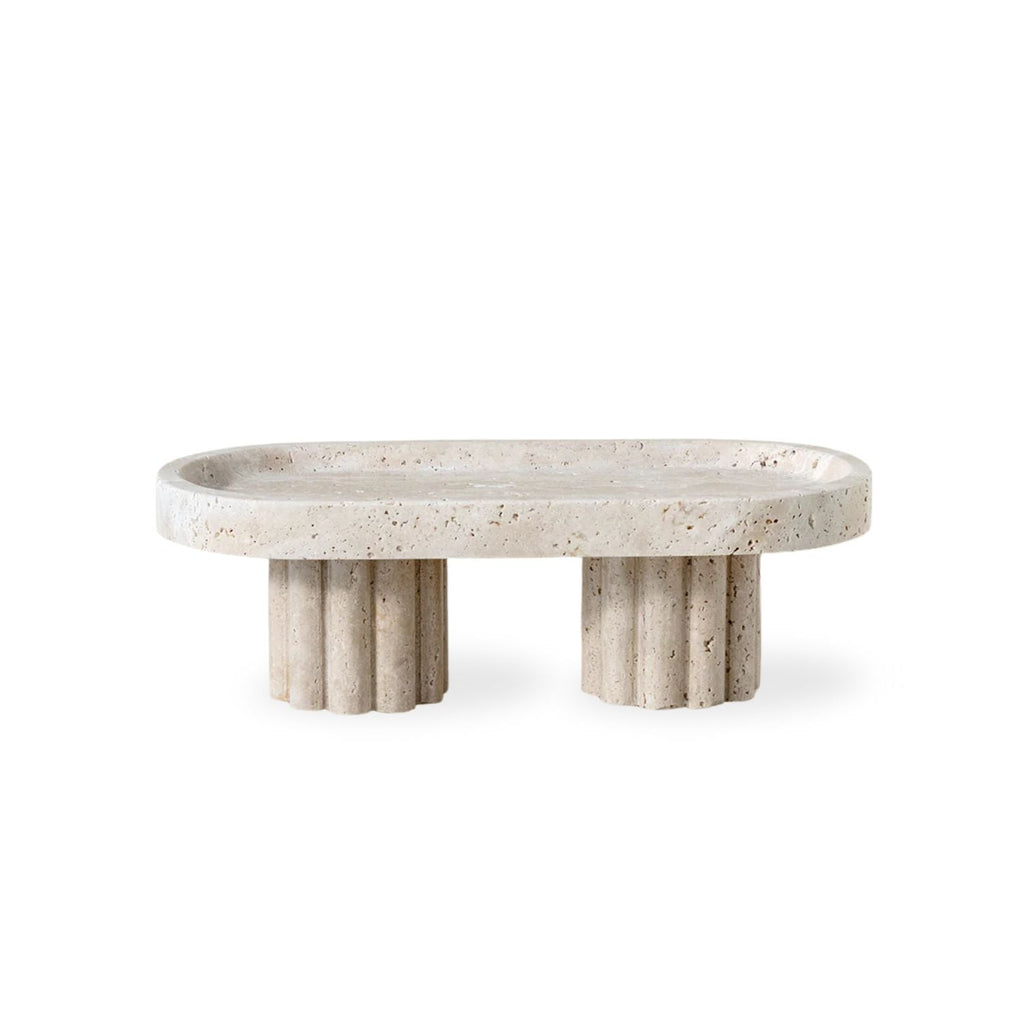 Bello Decorative Tray | Travertine Marble Finish, Elevates Any Space