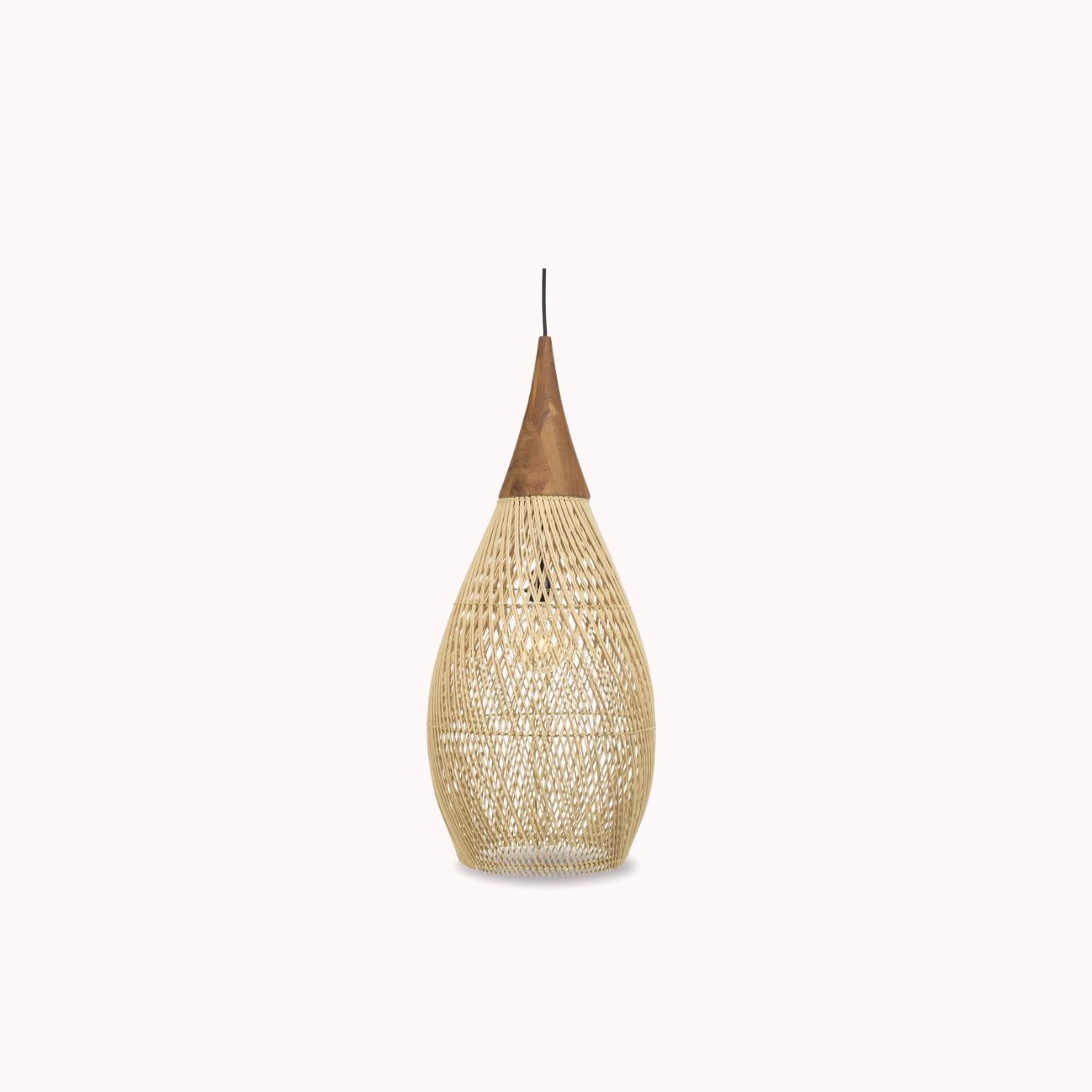 Ethereal – Natural Boho Rattan Pendant Light 25cm