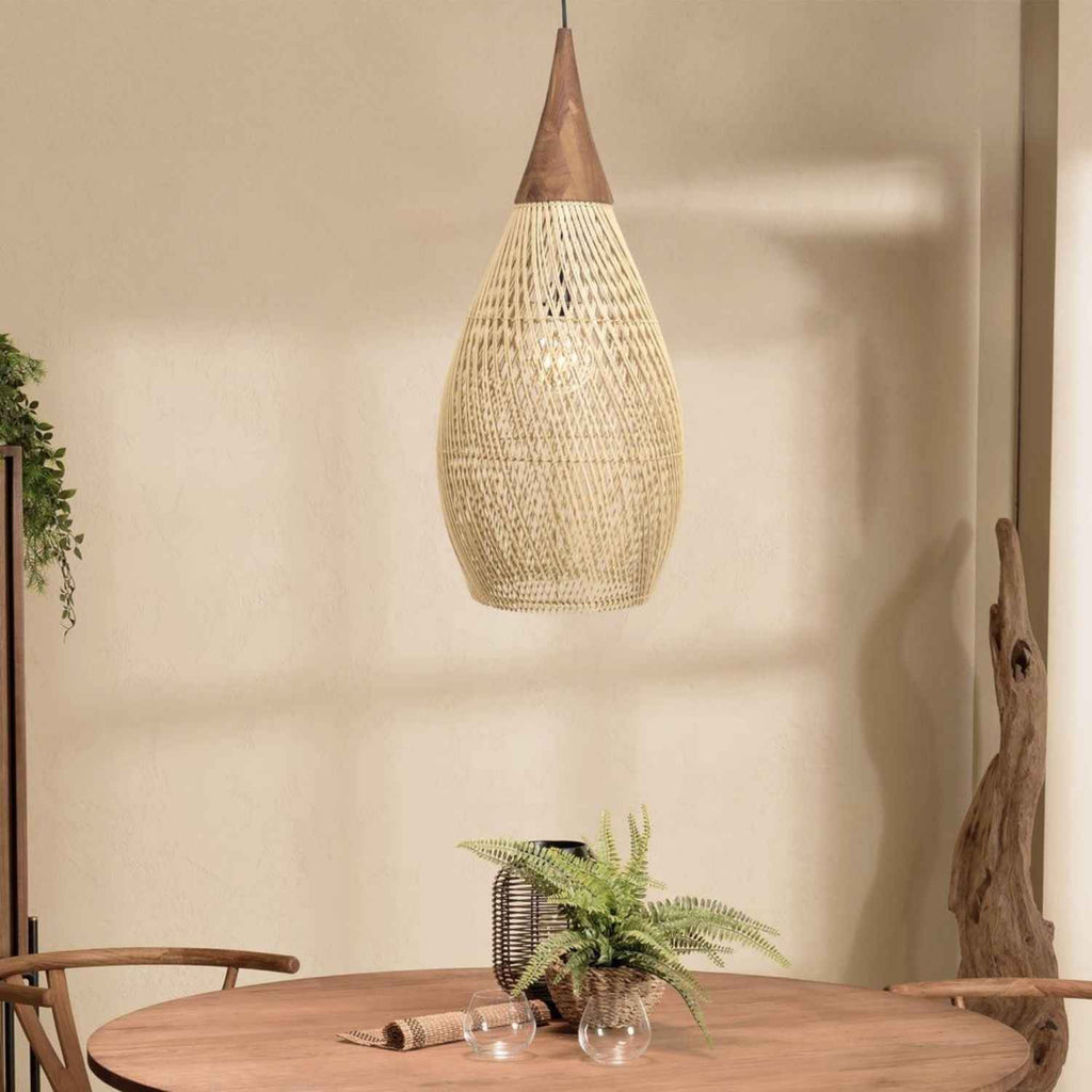 Ethereal – Natural Boho Rattan Pendant Light 25cm