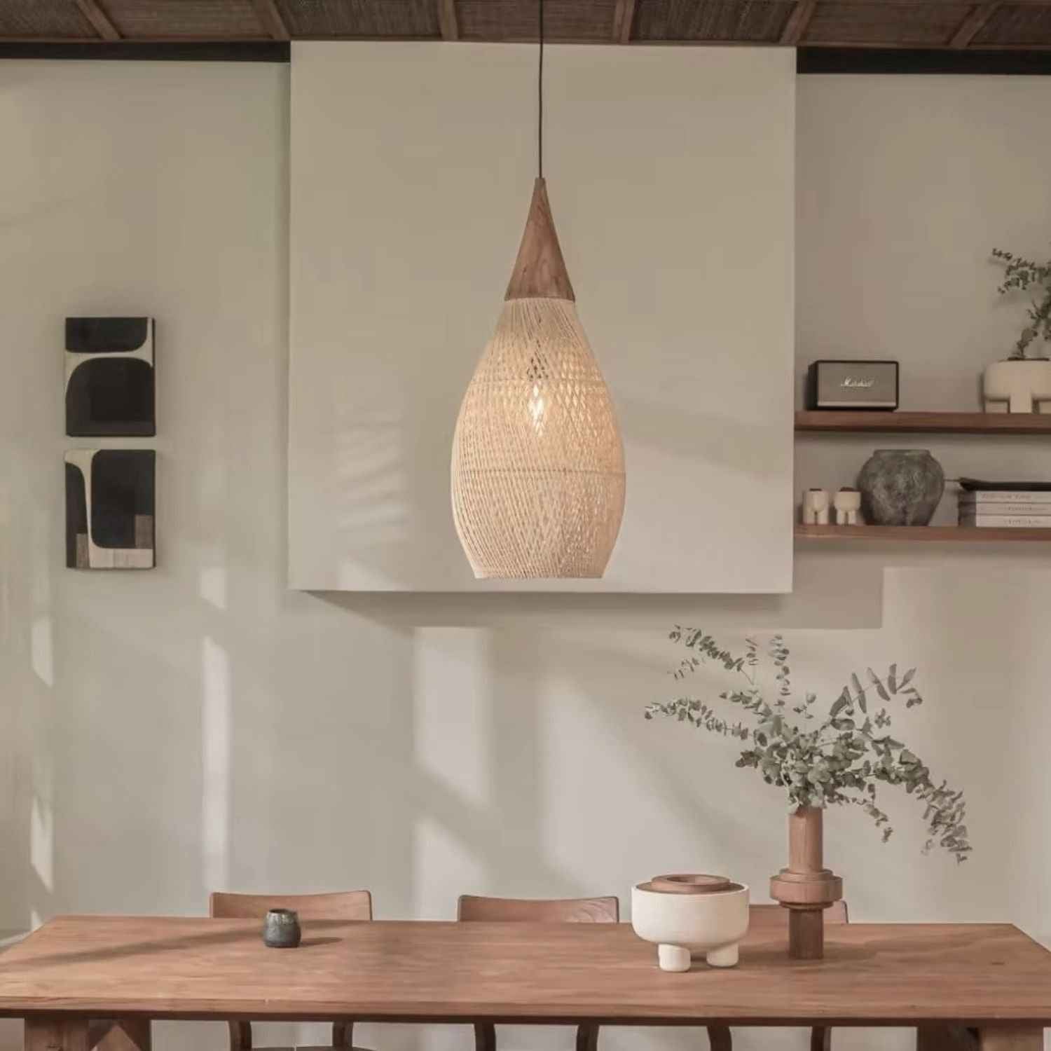 Ethereal – Natural Boho Rattan Pendant Light 25cm