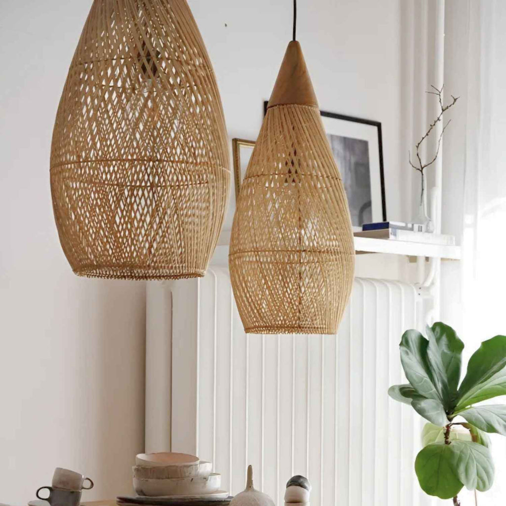 Ethereal – Natural Boho Rattan Pendant Light 25cm