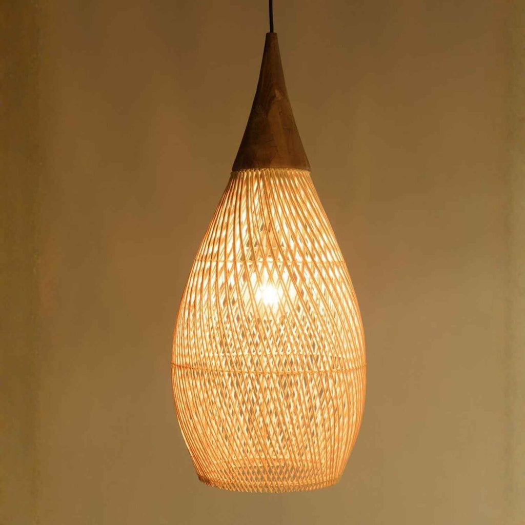 Ethereal – Natural Boho Rattan Pendant Light 25cm
