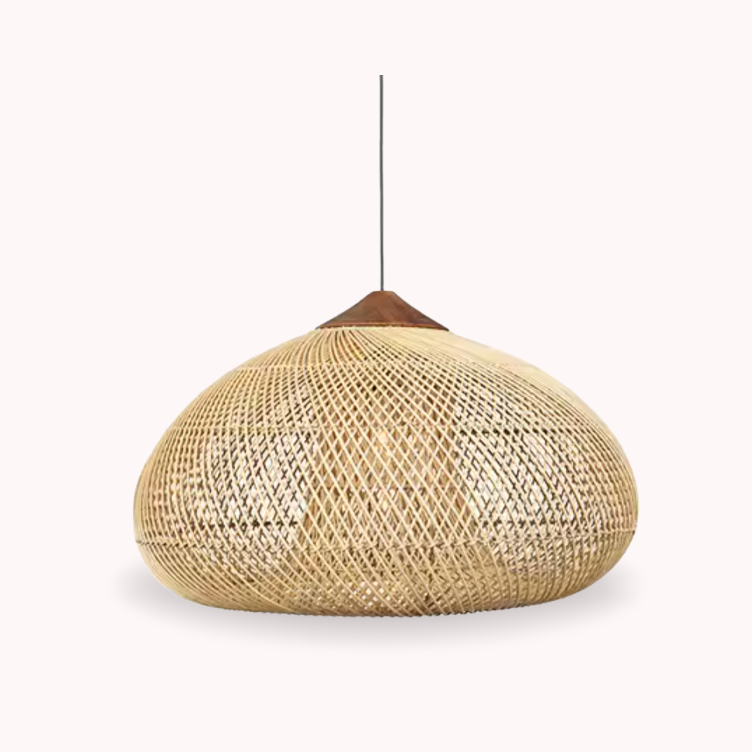 Ethereal – Natural Boho Rattan Pendant Lamp 80cm