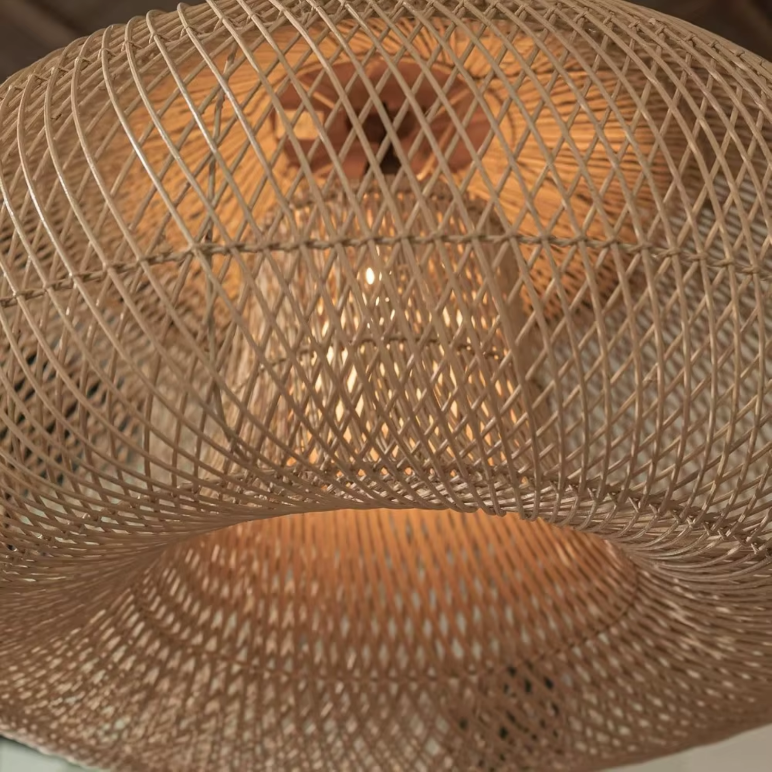 Ethereal – Natural Boho Rattan Pendant Lamp 80cm