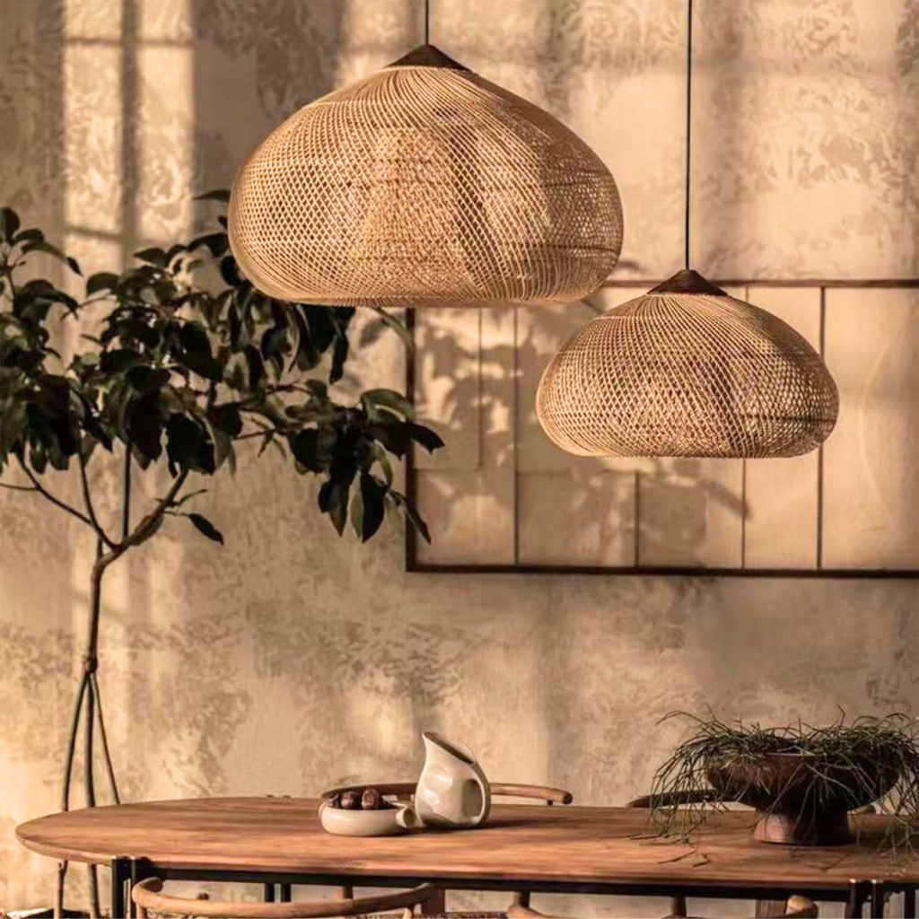 Ethereal – Natural Boho Rattan Pendant Lamp 80cm