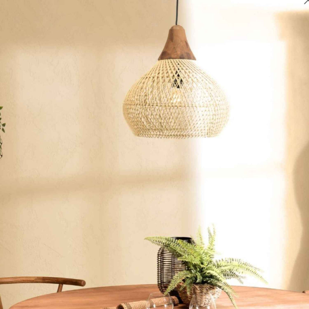 Etereo – Natural Boho Rattan Pendant Lamp 50cm