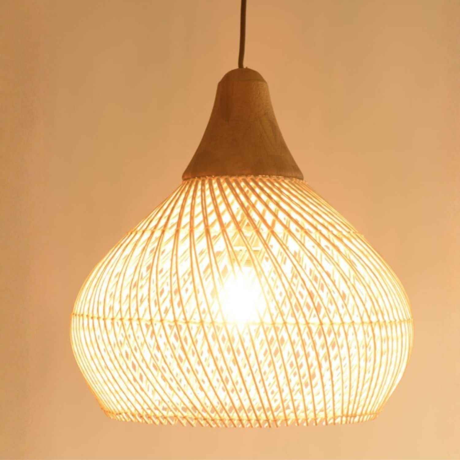 Etereo – Natural Boho Rattan Pendant Lamp 50cm
