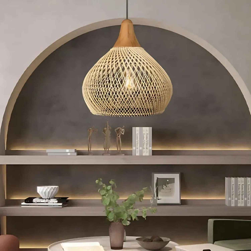 Etereo – Natural Boho Rattan Pendant Lamp 50cm