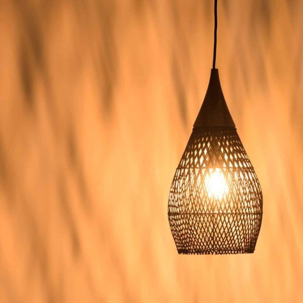 Ethereal – Black Rattan Boho Pendant Lamp 25cm