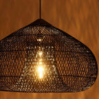 Ethereal – Black Boho Rattan Pendant Lamp 80cm