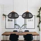 Ethereal – Black Boho Rattan Pendant Lamp 80cm
