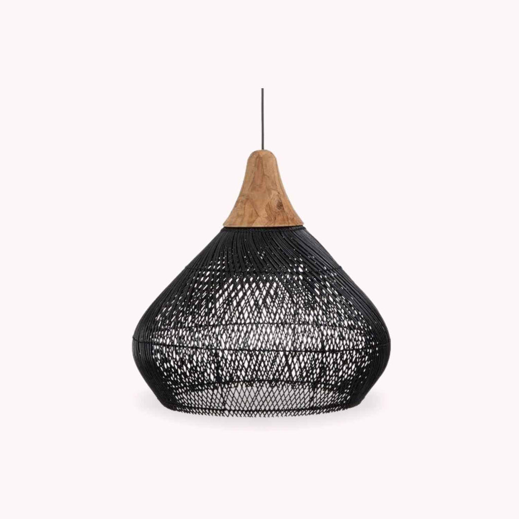 Ethereal – Black Rattan Boho Pendant Light 50cm