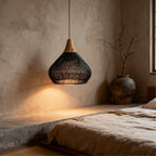 Ethereal – Black Rattan Boho Pendant Light 50cm