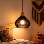 Ethereal – Black Rattan Boho Pendant Light 50cm