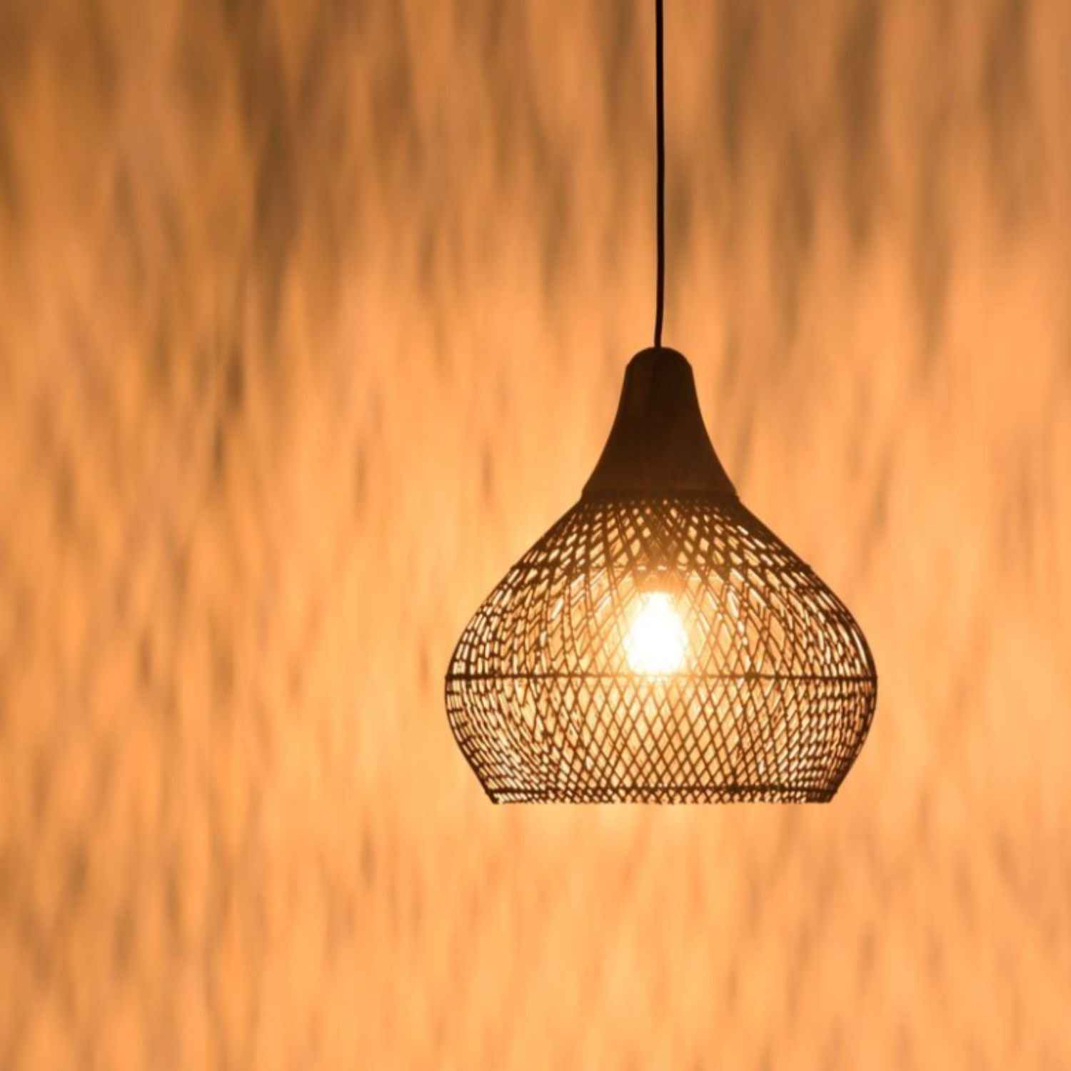 Ethereal – Black Rattan Boho Pendant Light 50cm