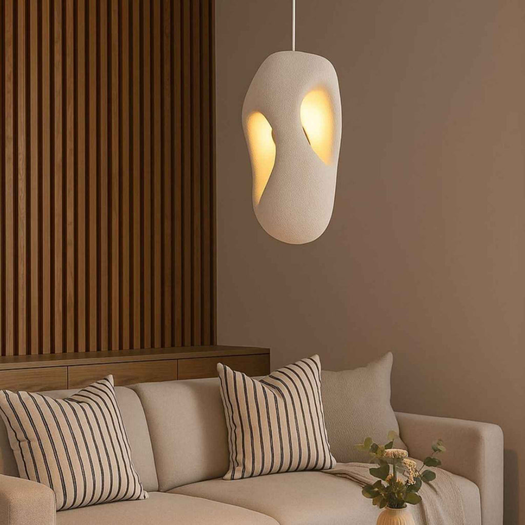 Kai – Cream Textured Japandi Pendant Lamp 150cm