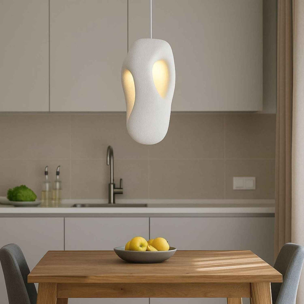 Kai – Cream Textured Japandi Pendant Lamp 150cm