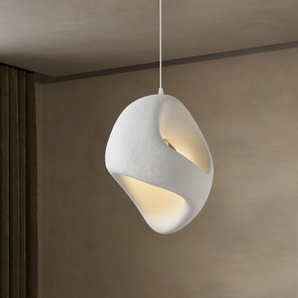Zen Iki – Cream Japandi Textured Pendant Lamp 150cm