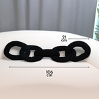 Bela Chain Cushion | Soft Black Design, Modern Nordic Style