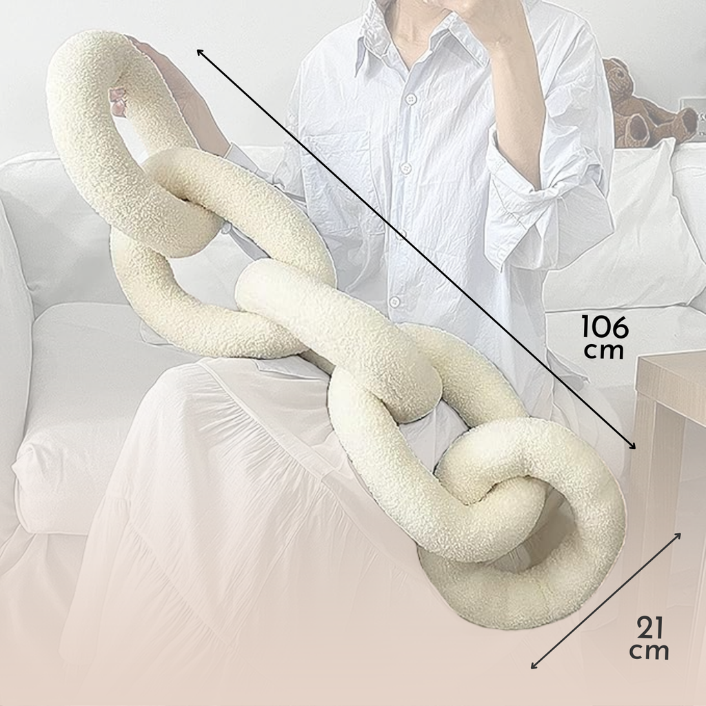 Nora Chain Cushion | Soft Nordic Design, Elegant Texture