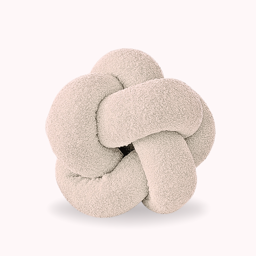 Bela Knot Cushion | Soft Bouclé Fabric, Sculptural Design