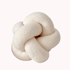 Bela Bouclé Knot Cushion | Soft Lamb-Like Texture, Elegant Nude