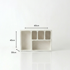 Bela Geometric Organiser Shelf | Versatile Ivory Design